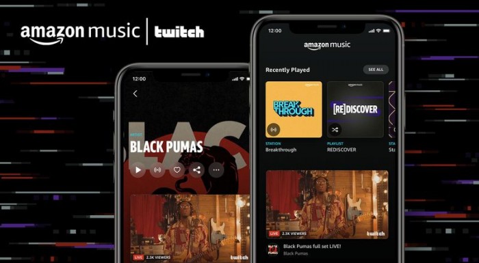 Amazon Music整合Twitch 让粉丝通过直播和艺术家互动