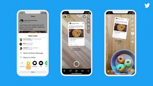 Twitter将允许用户直接把推文分享到Snapchat和Instagram
