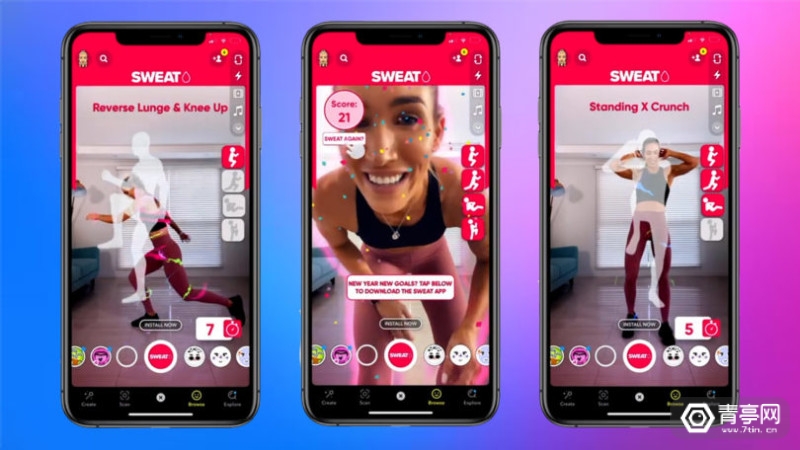 与健身网红频道合作 Snapchat推AR健身挑战滤镜