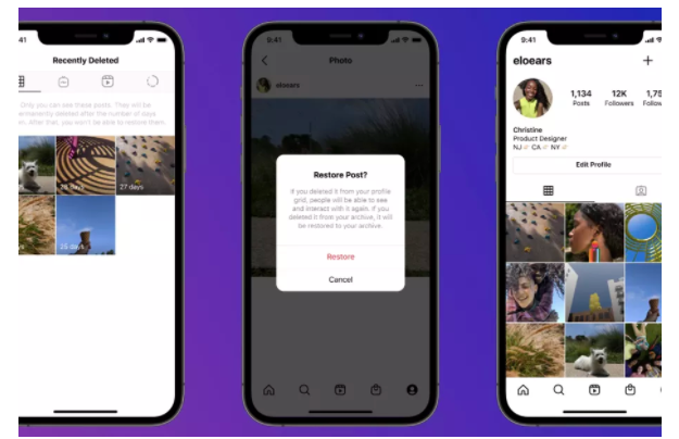 Instagram的“最近删除”功能或可让用户改变删除帖子的想法