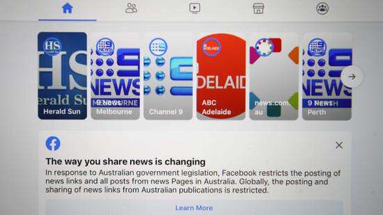 Facebook禁止澳洲用户查看和分享新闻 澳总理表示绝不妥协