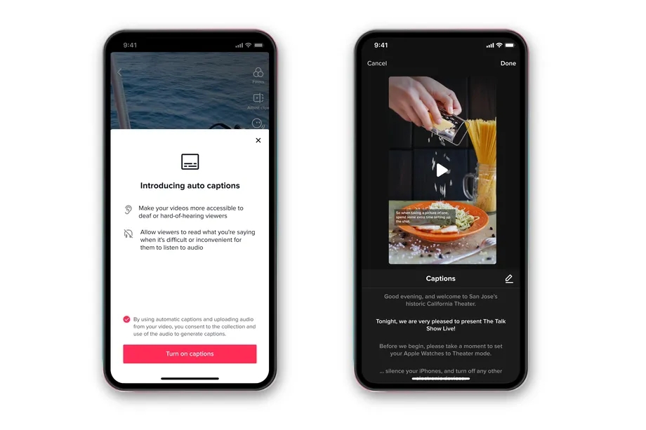 TikTok开始在无障碍推送中为视频增加自动字幕功能