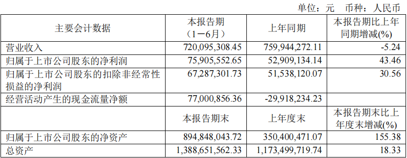 半年营收7个亿！浙江大卖净利润暴涨