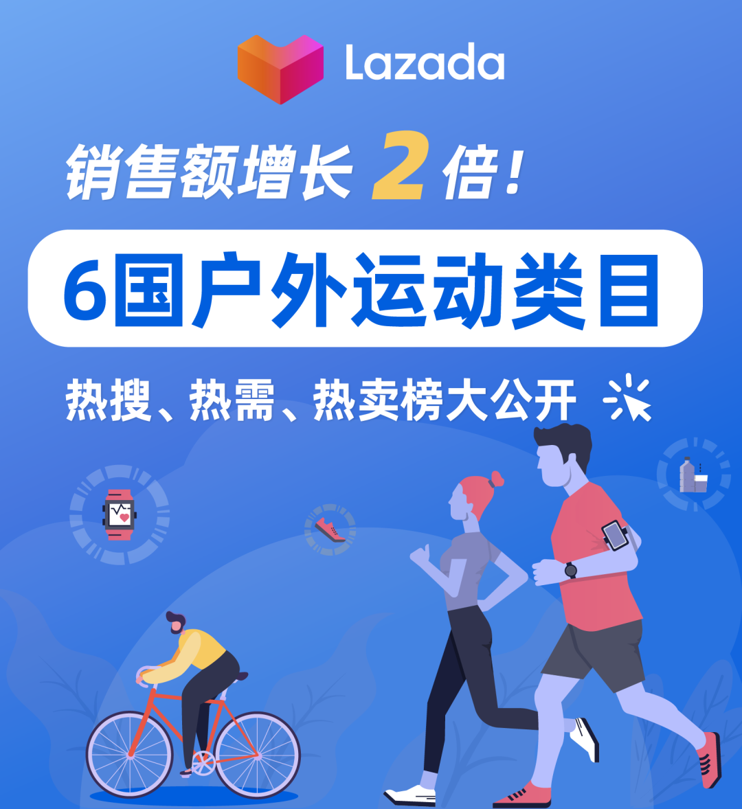 Lazada：运动户外类目销售额增长2倍！热需、热搜、热卖品大公开！