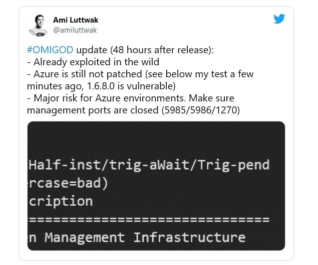Azure OMIGOD漏洞在野利用