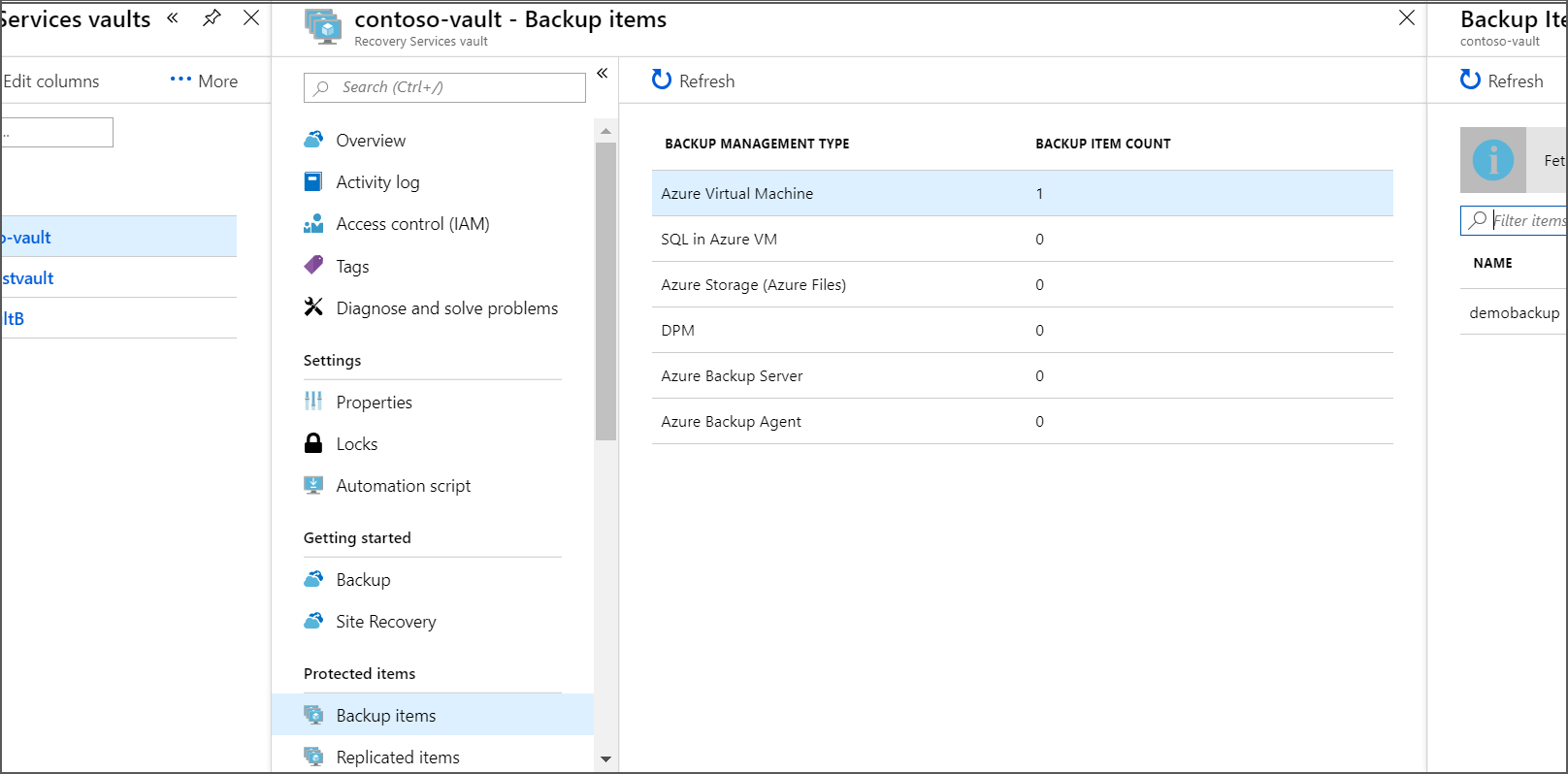 使用 Azure 备份服务管理 Azure VM 备份