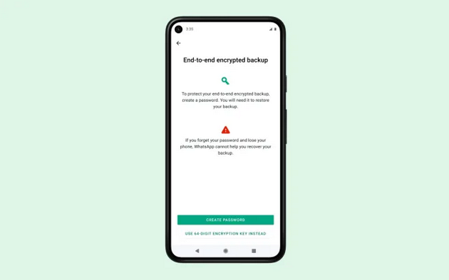 WhatsApp新功能：聊天记录可备份加密