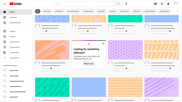 YouTube推出个性化的“New to you”标签，帮助用户发现内容