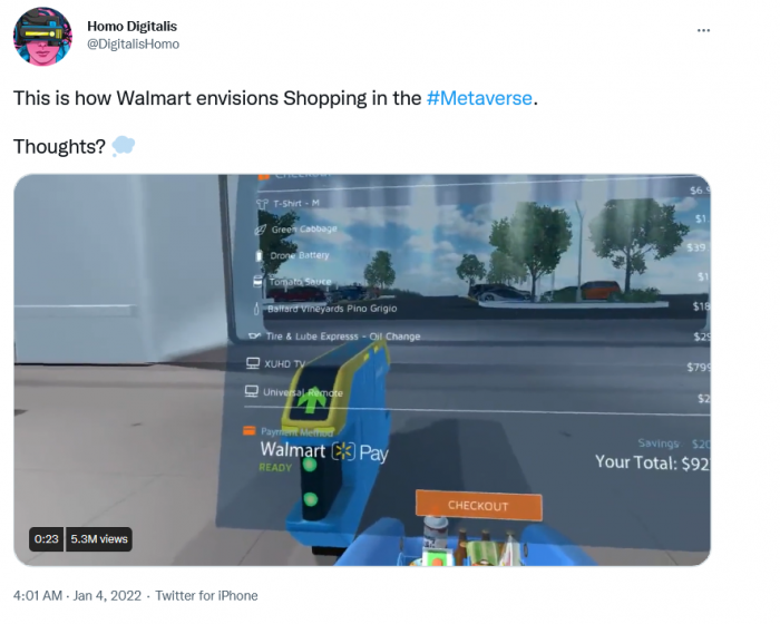 元宇宙热潮下，沃尔玛再发四年前制作的VR购物视频