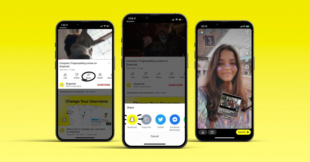 「Snapchat」牵手「YouTube」，改进视频分享体验