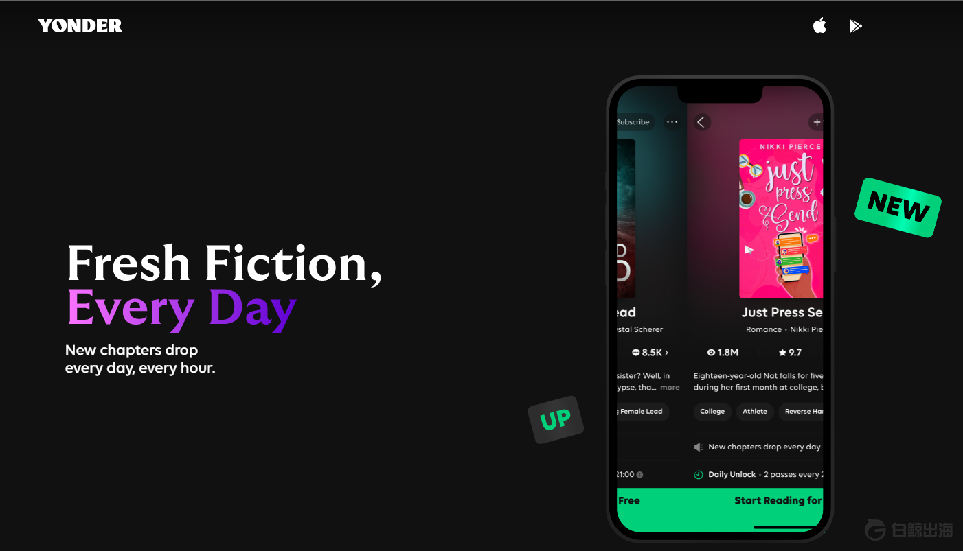 WEBTOON网文领域再出手，上线连载小说App YONDER